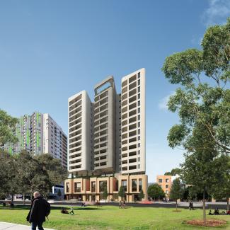 Architectural rendering of new building in Redfern NSW